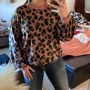 Leopard print sweater